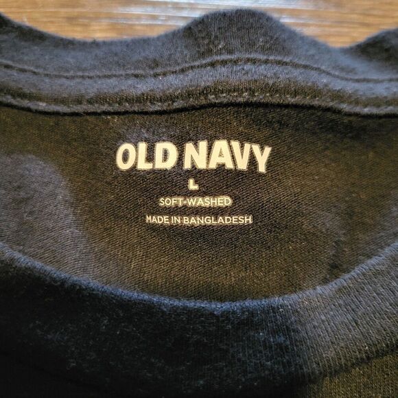 Old Navy Soft Washed Crewneck Short Sleeved Tee Shirt Men's Size Large, Black - Picture 3 of 6